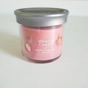 NWT Yankee Candle White Strawberry Bellini signature small tumbler candle